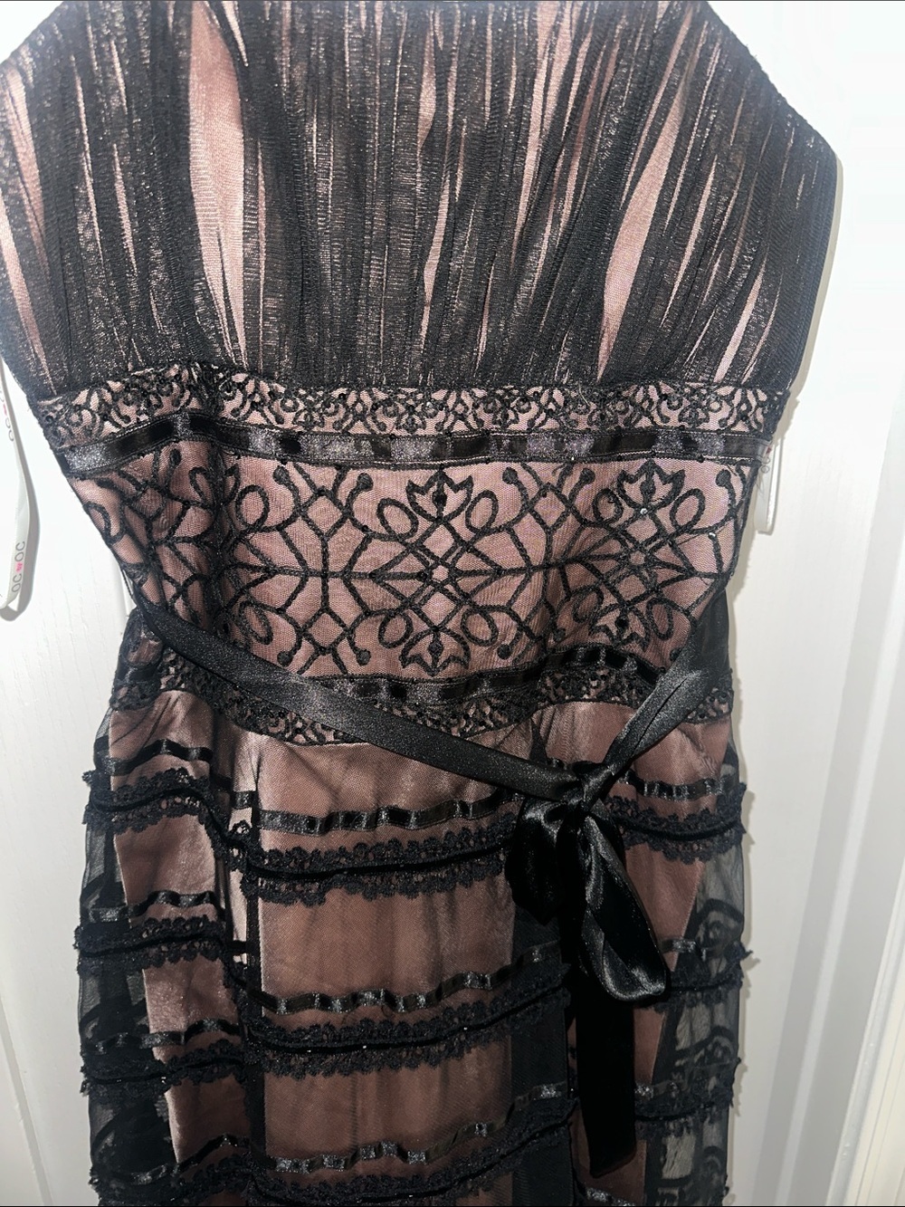 OC by OC Black Lace Overlay Cocktail Dress size 8 - Picture 3 of 8